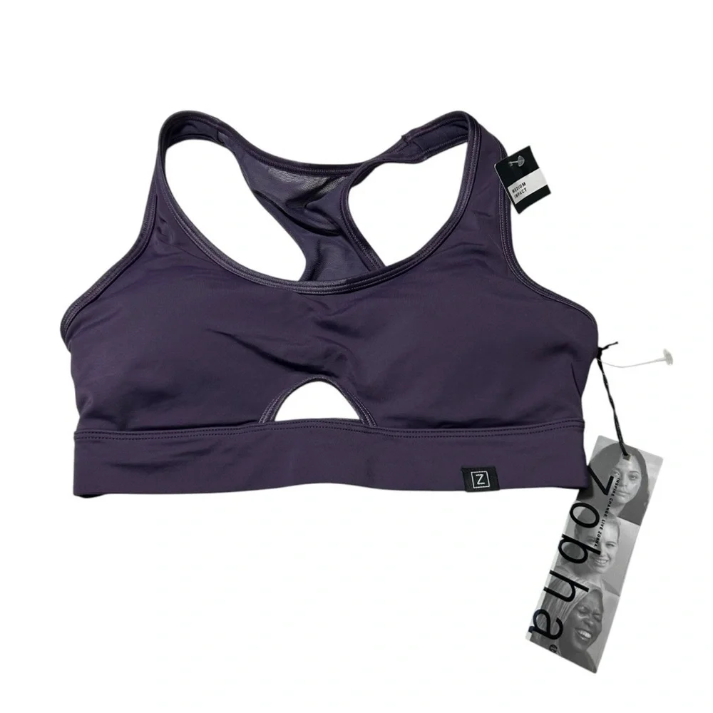 New Zobha Women’s Sports Bra Purple Small BNWT - Picture 3 of 7